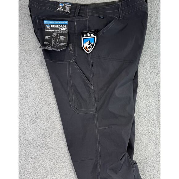 KÜHL Renegade Pants Men’s 38x32 Carbon Gray Outdoor Hiking Klassik Fit Tapered - Picture 14 of 16